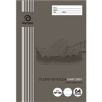 OLYMPIC NP106 STUDENT NOTE BOOK NSW RULING 10MM 55GSM 64 PAGE 250 X 175MM DARK GREY