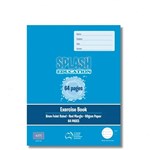 SPLASH EDUCATION EXERCISE BOOK 8MM RULEDRED MARGIN 64PAGES 225 X 75MM BLUE