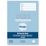 SPLASH EDUCATION EXERCISE BOOK 8MM RULEDRED MARGIN A4 BLUE