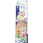 STAEDTLER 128 NATURAL JUMBO TRIANGULAR COLOURED PENCILS ASSORTED PACK 12