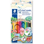 STAEDTLER NORIS CLUB ERASABLE COLOURED PENCIL ASSORTED BOX 12