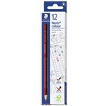 STAEDTLER NORIS COLOUR TRIANGULAR COLOURED PENCILS INDIVIDUALLY BARCODED RED BOX 12