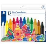 STAEDTLER 226 NORIS SUPER JUMBO WAX CRAYONS ASSORTED PACK 12