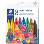 STAEDTLER 229 NORIS JUMBO WAX CRAYONS ASSORTED PACK 8
