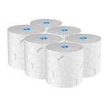 KLEENEX HARD ROLL TOWEL WITH ELEVATED DESIGN WHITE CARTON 6