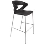 RAPIDLINE TAURUS POLY BARSTOOL CHROME BASE BLACK