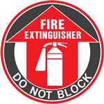 BRADY SAFETY FLOOR MARKER FIRE EXTINGUISHER DO NOT BLOCK SIGN