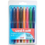 UNIBALL UM170 SIGNO GELSTICK ROLLERBALL PEN 07MM ASSORTED PACK 8