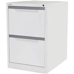 STEELCO FILING CABINET 2 DRAWER 470 X 620 X 710MM WHITE SATIN