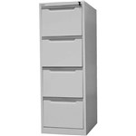 STEELCO FILING CABINET 4 DRAWER 470 X 620 X 1320MM SILVER GREY