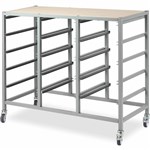 VISIONCHART EDUCATION MOBILE STORAGE TOTE TRAY TROLLEY 15 BAYS