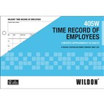 WILDON TIME SHEET A5 BLUE PACK 50