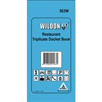 WILDON RESTAURANT TRIPLICATE DOCKET BOOK 210 X 102MM BLUE PACK 50