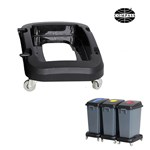 COMPASS BASE FOR 7606010 BIN WITH 4 CASTORS AND HOOK BLACK