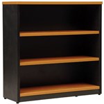 LOGAN BOOKCASE 3 SHELF 900 X 315 X 900MM BEECHIRONSTONE