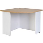 LOGAN CORNER WORKSTATION UNIT 900 X 900 X 750MM OAKWHITE