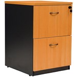 LOGAN FILING CABINET 2 DRAWER 476 X 550 X 715MM BEECHIRONSTONE