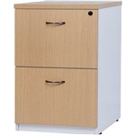 LOGAN FILING CABINET 2 DRAWER 476 X 550 X 715MM OAKWHITE