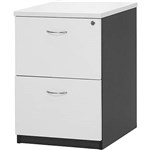 LOGAN FILING CABINET 2 DRAWER 476 X 550 X 715MM WHITEIRONSTONE