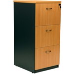 LOGAN FILING CABINET 3 DRAWER 476 X 550 X 1029MM BEECHIRONSTONE