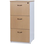 LOGAN FILING CABINET 3 DRAWER 475 X 550 X 1029MM OAKWHITE