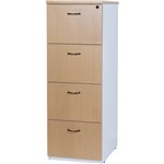 LOGAN FILING CABINET 4 DRAWER 475 X 550 X 1339MM OAKWHITE