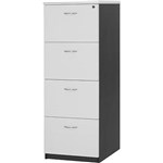 LOGAN FILING CABINET 4 DRAWER 476 X 550 X 1339MM WHITEIRONSTONE