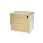 LOGAN LATERAL FILE CABINET LOCKABLE 780 X 560 X 750MM OAKWHITE