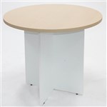 LOGAN ROUND MEETING TABLE 1200MM DIAMETER OAKWHITE