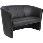 YS DESIGN TUB CHAIR TWO SEATER PU BLACK