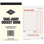 ZIONS TA TAKEAWAY DOCKET BOOK SINGLE PLY 100 PAGE 172 X 99MM